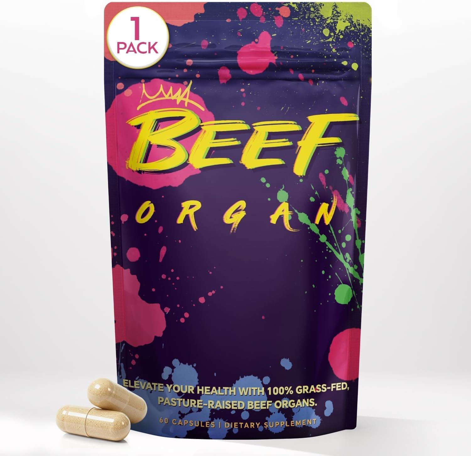 Female Beef Organ Supplement – Grass Fed & Pasture Raised – Beef Liver, Kidney, Uterus, Heart – Supports Hormone Balance, Energy, & Wellness – Grass Fed Natural Superfood for Women, 30 Days Supply
