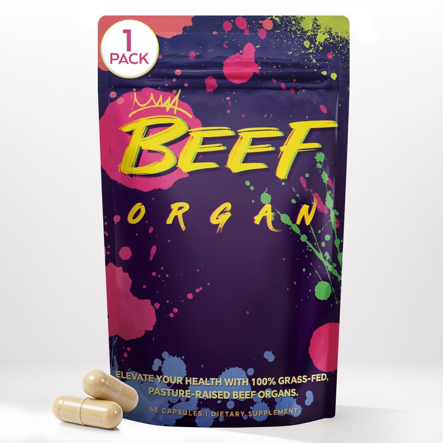 Female Beef Organ Supplement – Grass Fed Natural Superfood, 30 Days Supply
