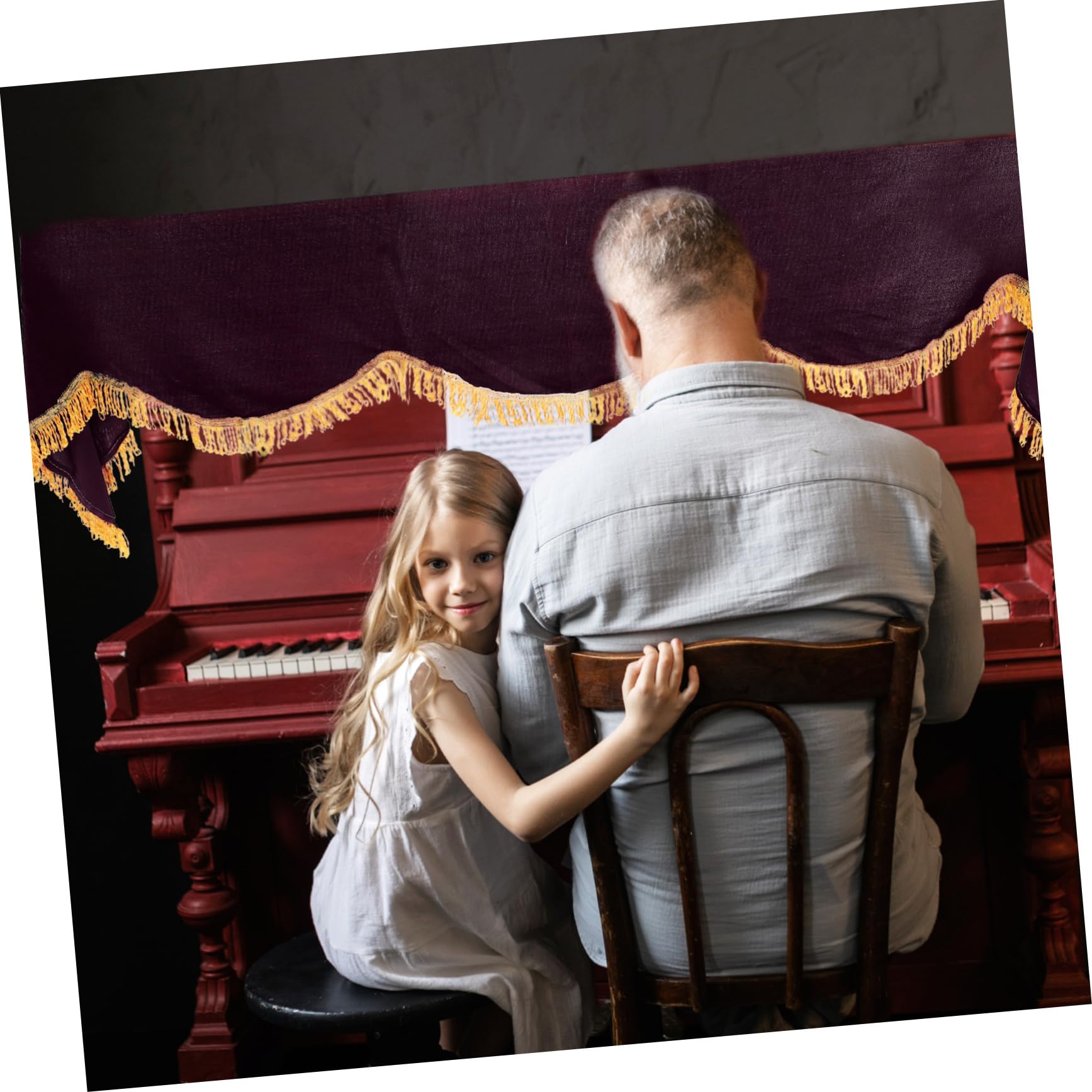 BESPORTBLE Upright Piano Cover Elegant Protector for Electric Pianos Moisture Scratch Cloth for Piano Preservation Stylish and Practical Design