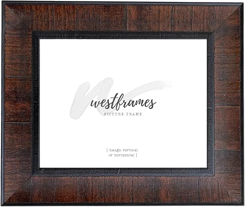 Miniatura 2 de The Lodge - Marco de fotos rústico envejecido de 3 pulgadas de ancho (marrón nogal oscuro, marco de 20 x 24 pulgadas con plexiglás y tablero de