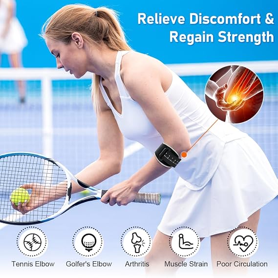 Tennis Elbow Support Strap, Golfers Elbow Support for Men Women, Elbow Sleeves with Removable Compression Pad, Adjustable Tennis Elbow Brace, Tennis Elbow Compression Brace