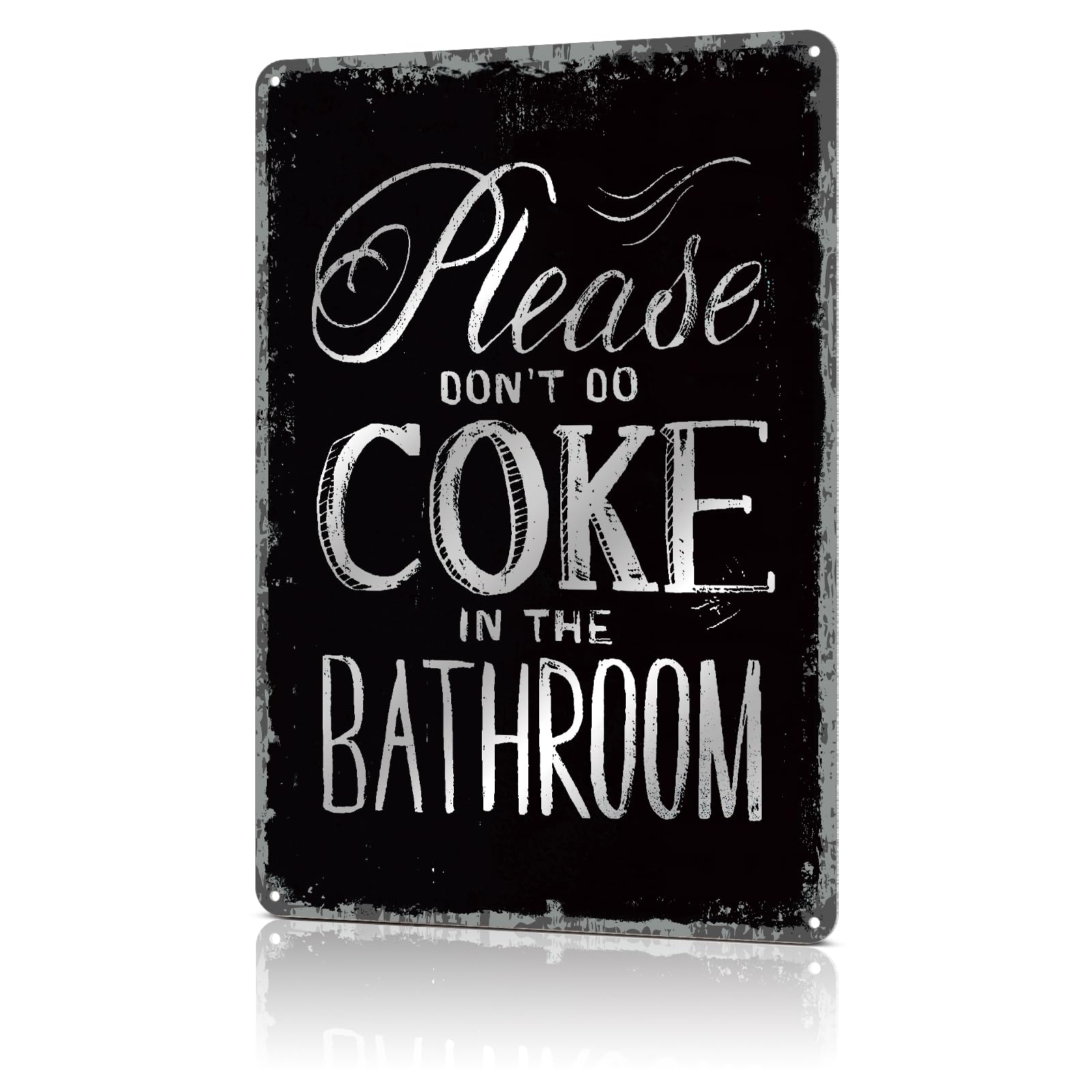 Bathroom Sign Please Don’t Do Coke in the Bathroom Cool Funny Room Decor Retro Tin Signs for College Dorm Man Cave Poster Toilet Accessories Home Wall Signs Gifts 16x12 Inches