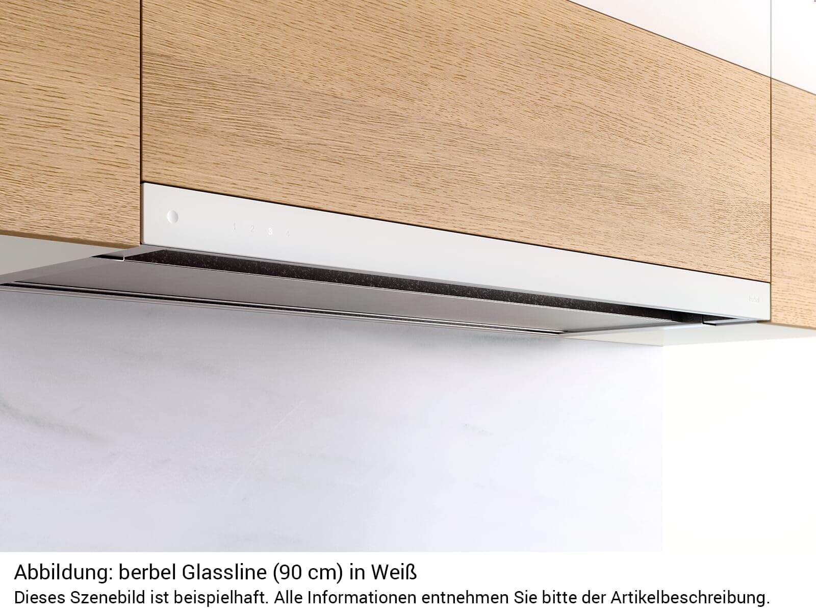 Berbel Glassline BEH 60 GL - 1070095 Flachschirmhaube 60 cm Weiß