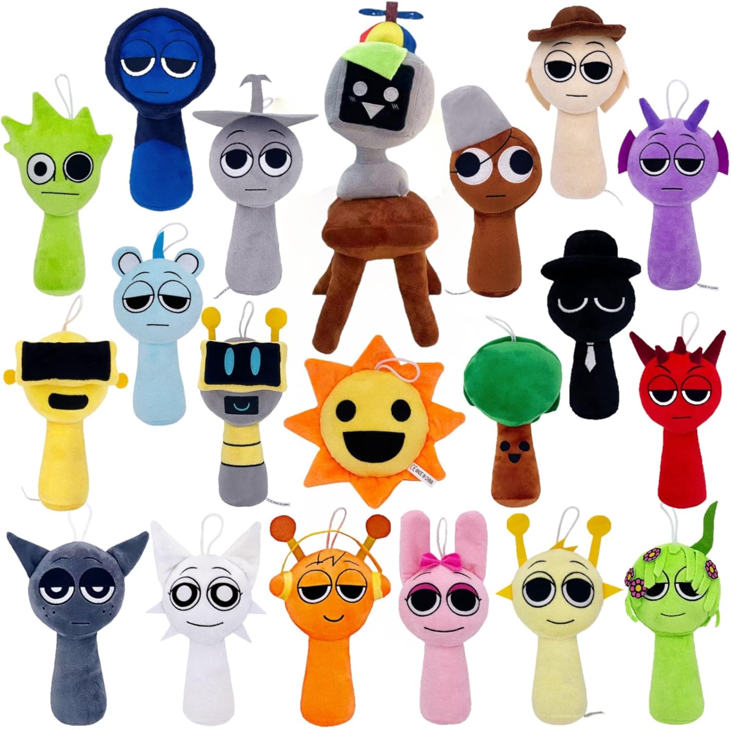 2024 Sprunk Plush Toys, 8'' Sprunky Wenda Oren Plushies, Simon Gray Stuffed Toys Dolls Gifts for Birthday Christmas (20 Pcs Set)