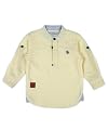 Pooja Baby Kids Stylish Solid Style Cotton Regular Fit Kurta Formal Boys Shirt Casual Wear Buttoned Kurta for Boys (4-5 