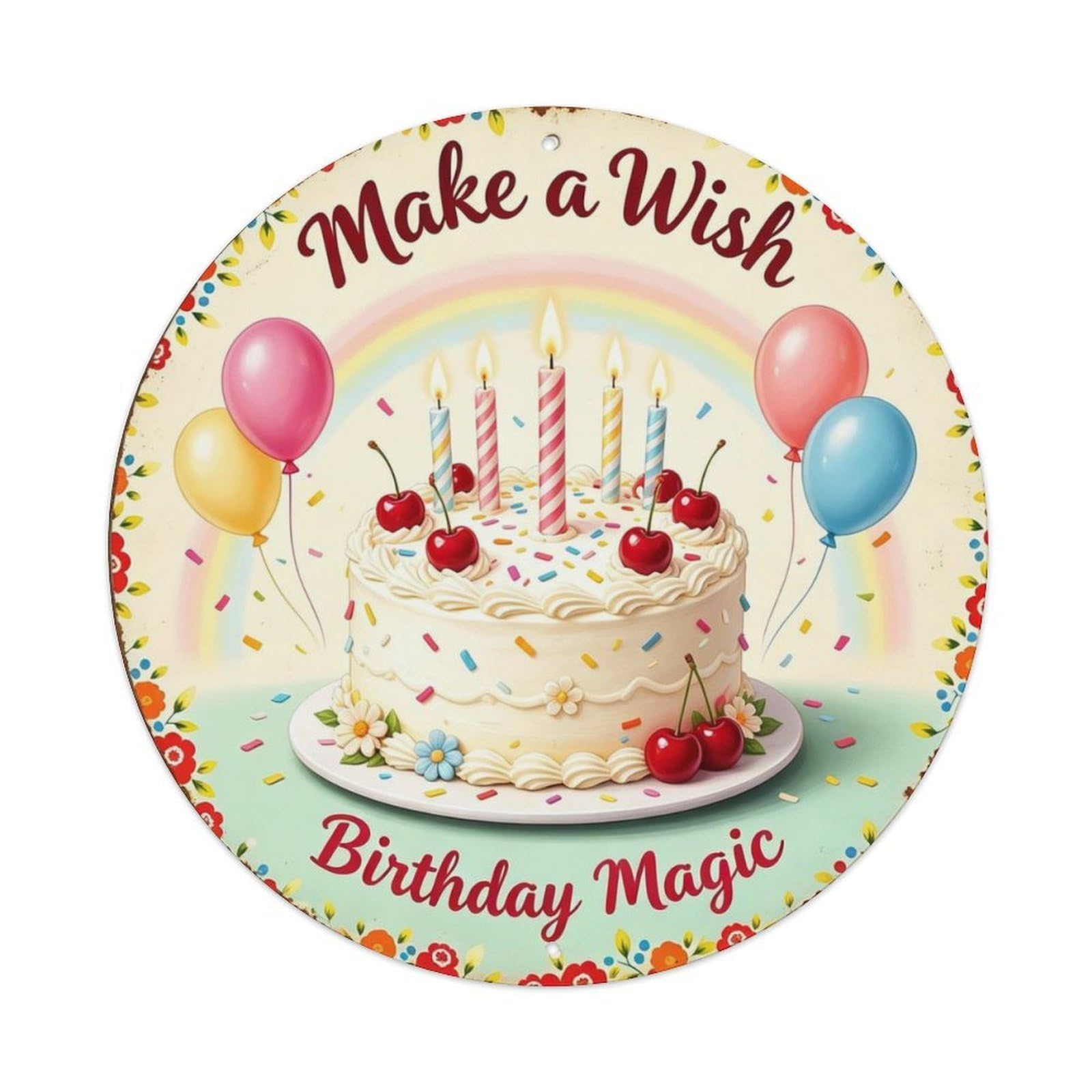 Birthday Magic Metal Tin Sign Plaque