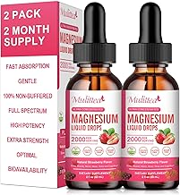 Magnesium Glycinate Liquid, High Potency Magnesium Glycinate, Citrate, Sugar Free Vegan Non-GMO Complex Supplement Promotes Nerv,Relaxation,Muscle,Sleep Support*