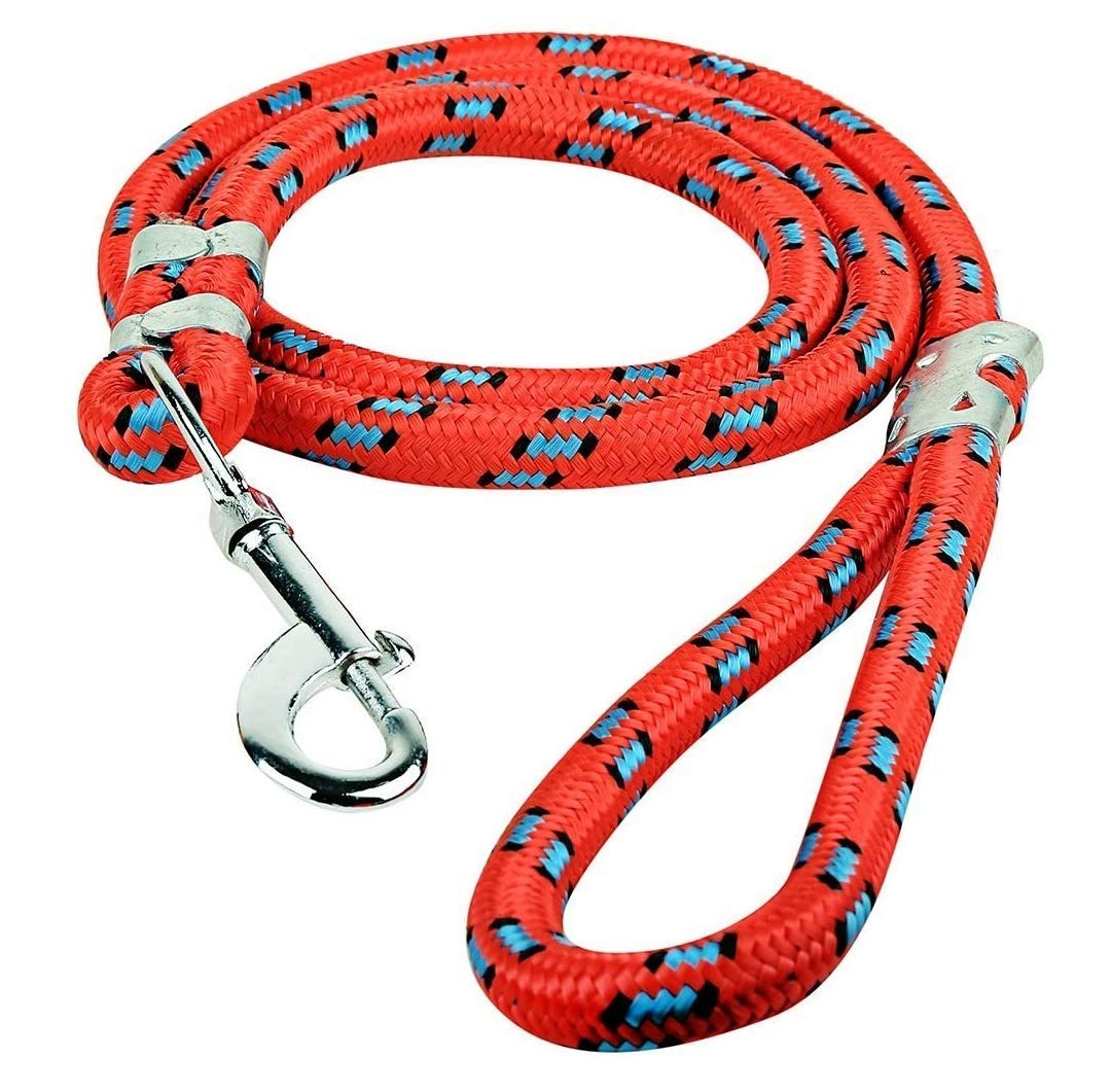 Fun Affairs Nylon Rope Dog Leash/Lead for Small Puppy/Medium Sized Dogs with Strong Hook Size 12mm Length 150cm (Color May Vary)