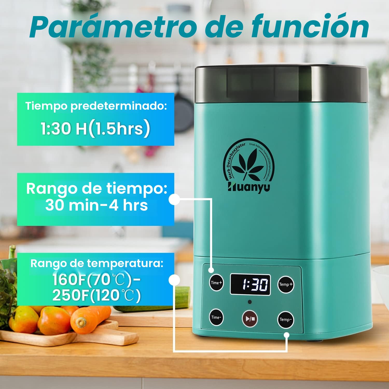Huanyu Decarboxylator für Kräuter Kräuteröl Infusionsmaschine Butteröl Infuser