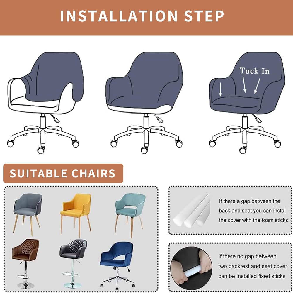 Housses De Chaise De Salle à Manger Incurvées – Tissu Élastique, Design Creux – Protection Anti-Taches