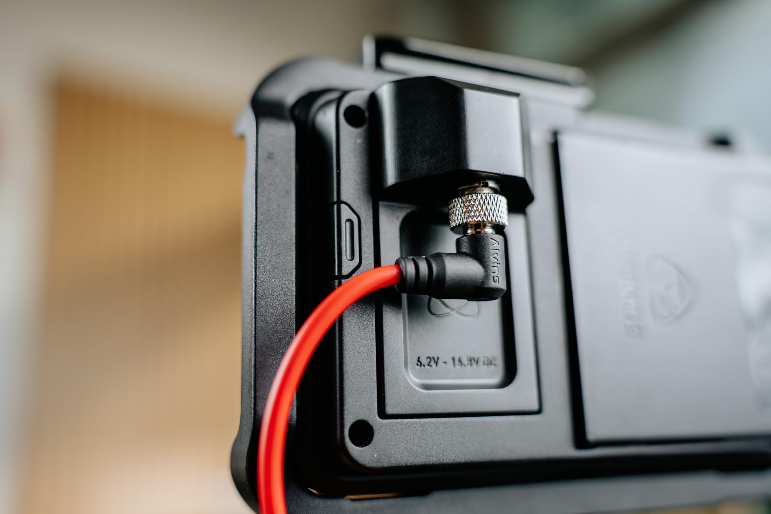 Alvin's Cables Ultra miękki kabel Dtap z blokadą DC 2.1 pod kątem prostym, Atomos Ninja Dtap spiralny kabel zasilający do urządzeń wideo PIX-E7 PIX-E5, do Hollyland Mars 400s
