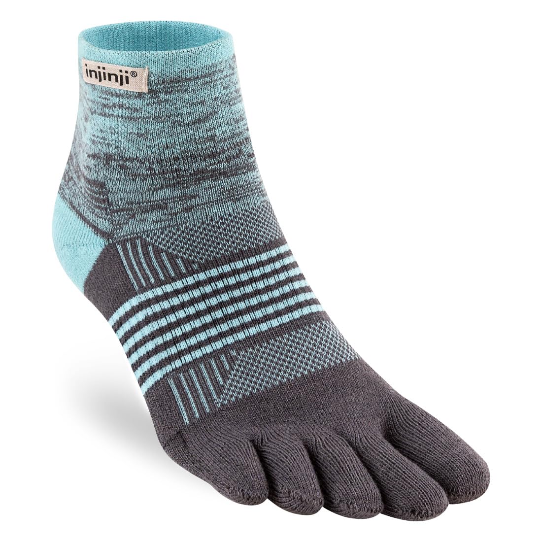 Injinji Women's Mid-Weight Trail Run Toe SocksUk: 7-10Seascape Blue from B&Q