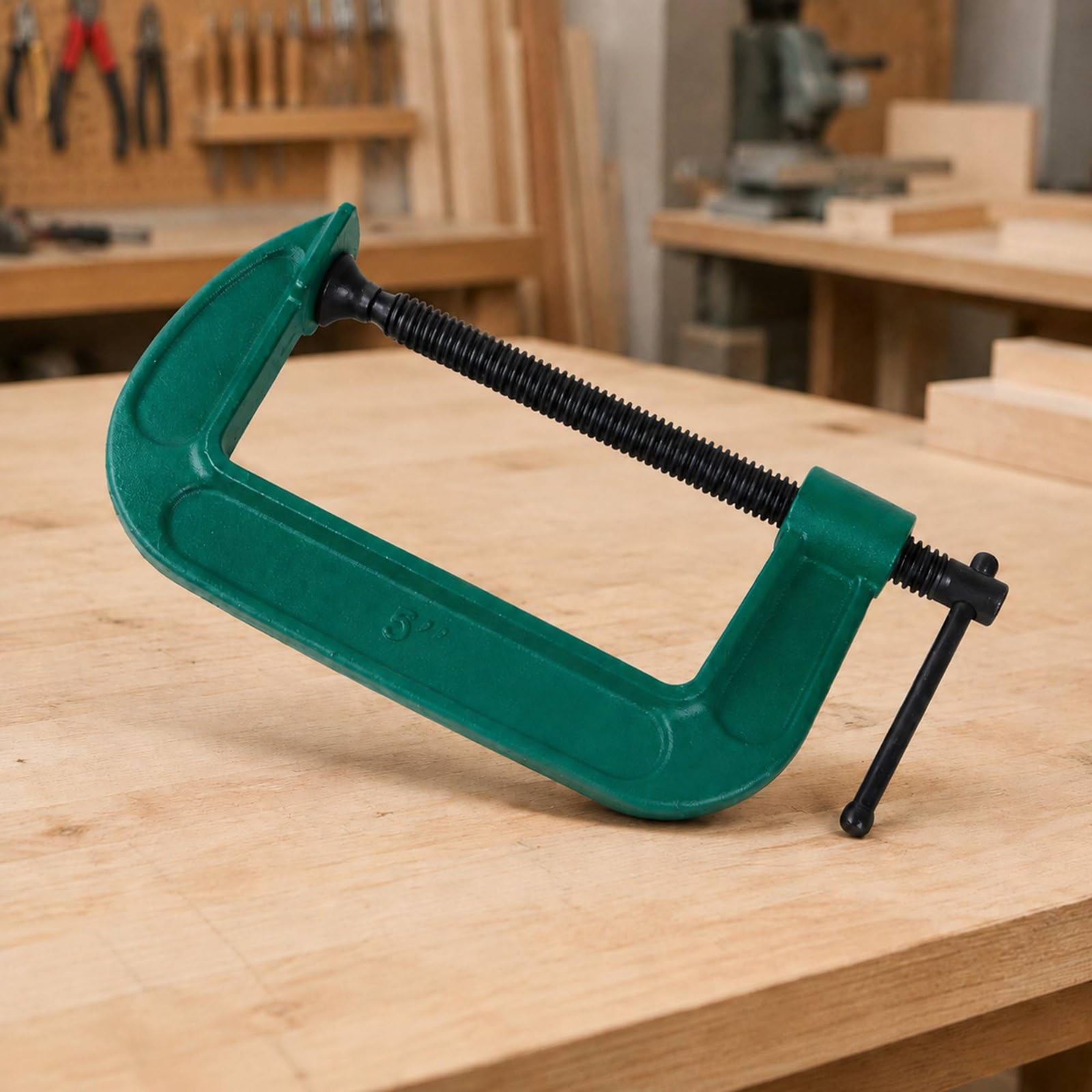 kowaku Abrazadera en C Abrazadera de Carpintería de Taller Tornillo de Presión con Estructura Gruesa y Husillo Reforzado en Acero Sujeción Estable Adecuada, 12 Pulgadas