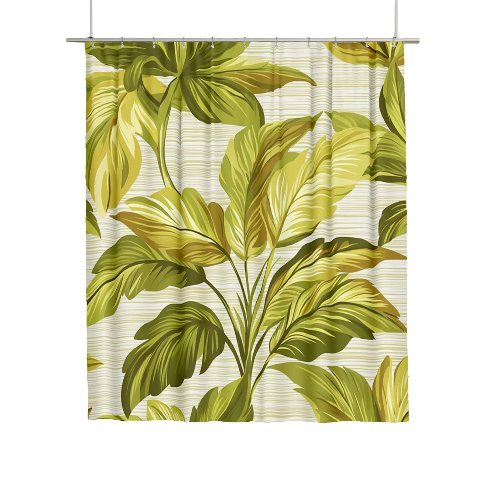 Rideau de douche anti-moisissure tissu polyester lesté pour éviter l'eau au sol