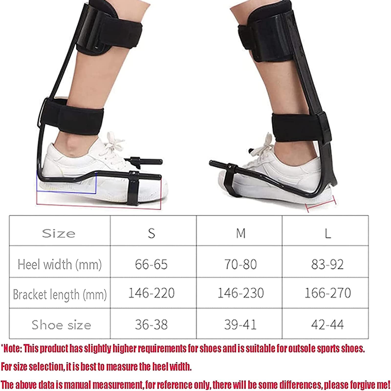 Ortesis De Tobillo Y Pie, Alivia El Arrastre Del Pie Ortesis De Tobillo Y Pie, Altura Ajustable, Para Pie Caído, Accidente Cerebrovascular, Hemiplejia, CVA, MS, Soporte De Asistencia Para La Marcha