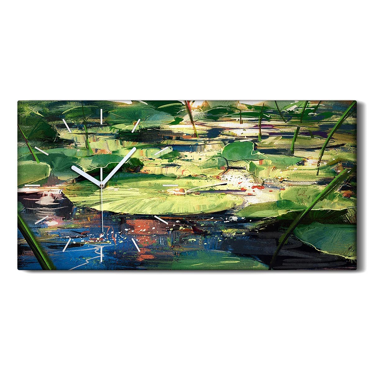 Horloge sur Toile Fine Art Moderne Mains Blanches Tableau Silencieux de Salon