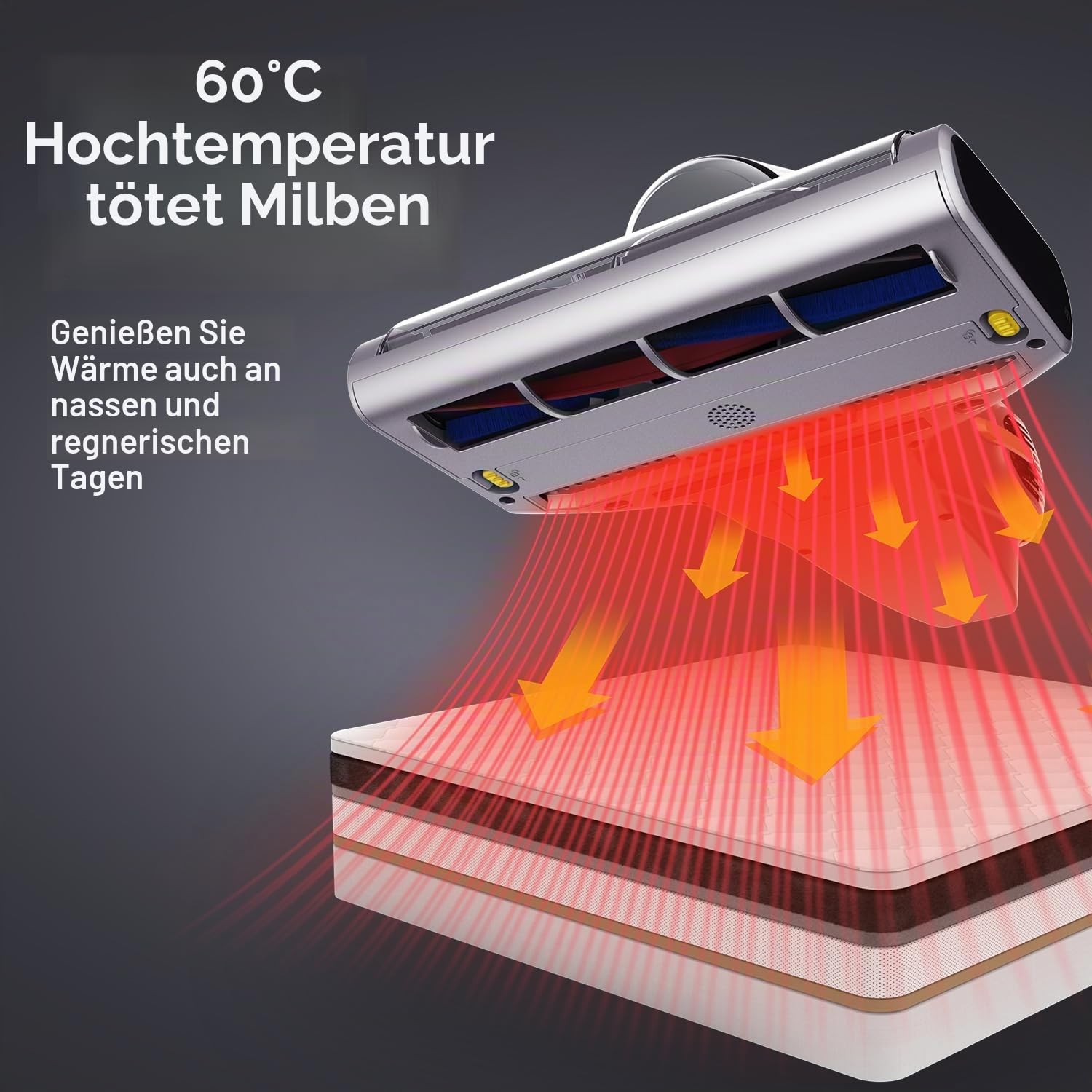 Jimmy BX7 Pro Milbensauger 700W Leistungsstark Matratzenreiniger mit UV-C-Licht, Hausstaubmilben Sensor,Ultraschall Funktion,16Kpa Absaugung Handstaubsauger für Matratze Sofa Bett