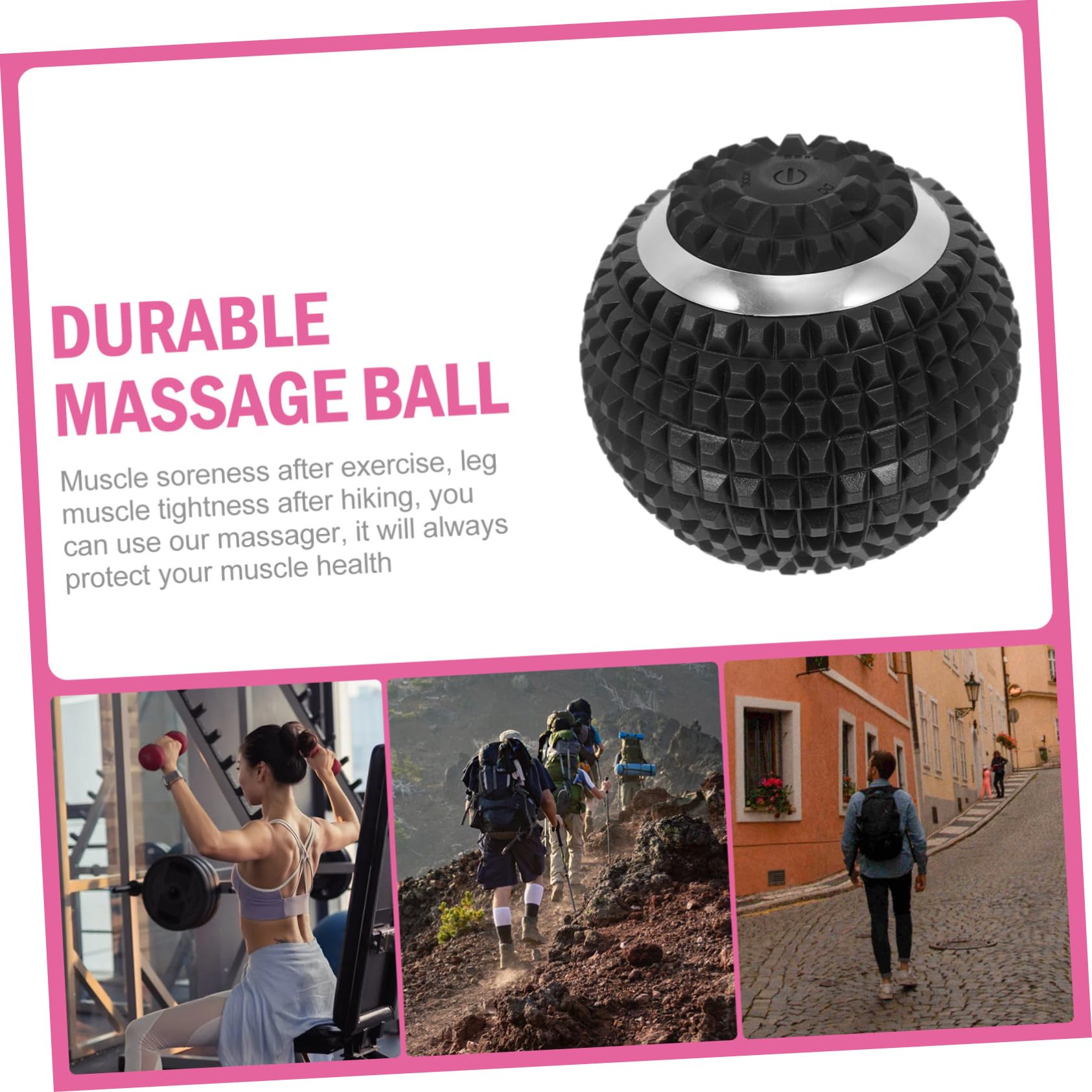 ABOOFAN De Massage Balles à Point De Déclenchement Rechargeables Rouleau Mousse Mini Boule De Massage Vibrante Masseur Cervical Électrique Aptitude Abdos