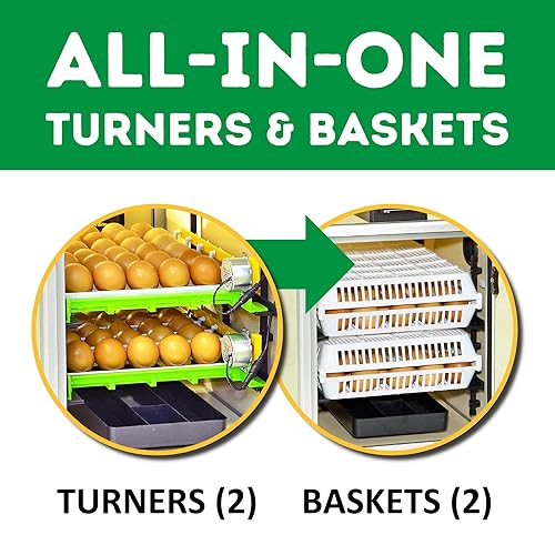 Vista 2 de Incubadora de Huevos Hatching Time con Giro Automático de Huevos y Control de Humedad Incubadora Digital para Aves de Corral con Capacidad para 60