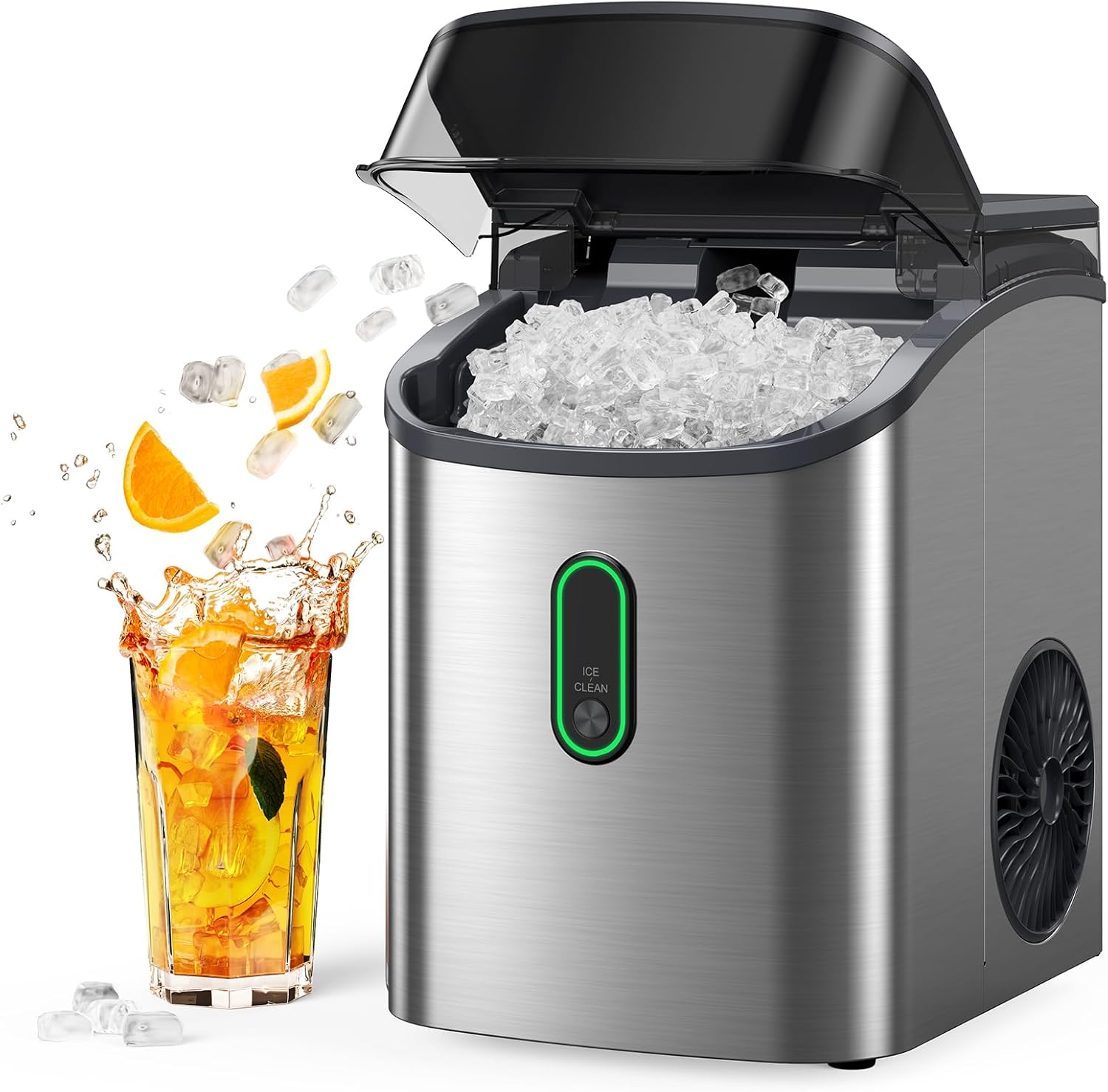 Silonn Nugget Ice Maker Countertop Pebble Ice Maker Machine with SelfCleaning