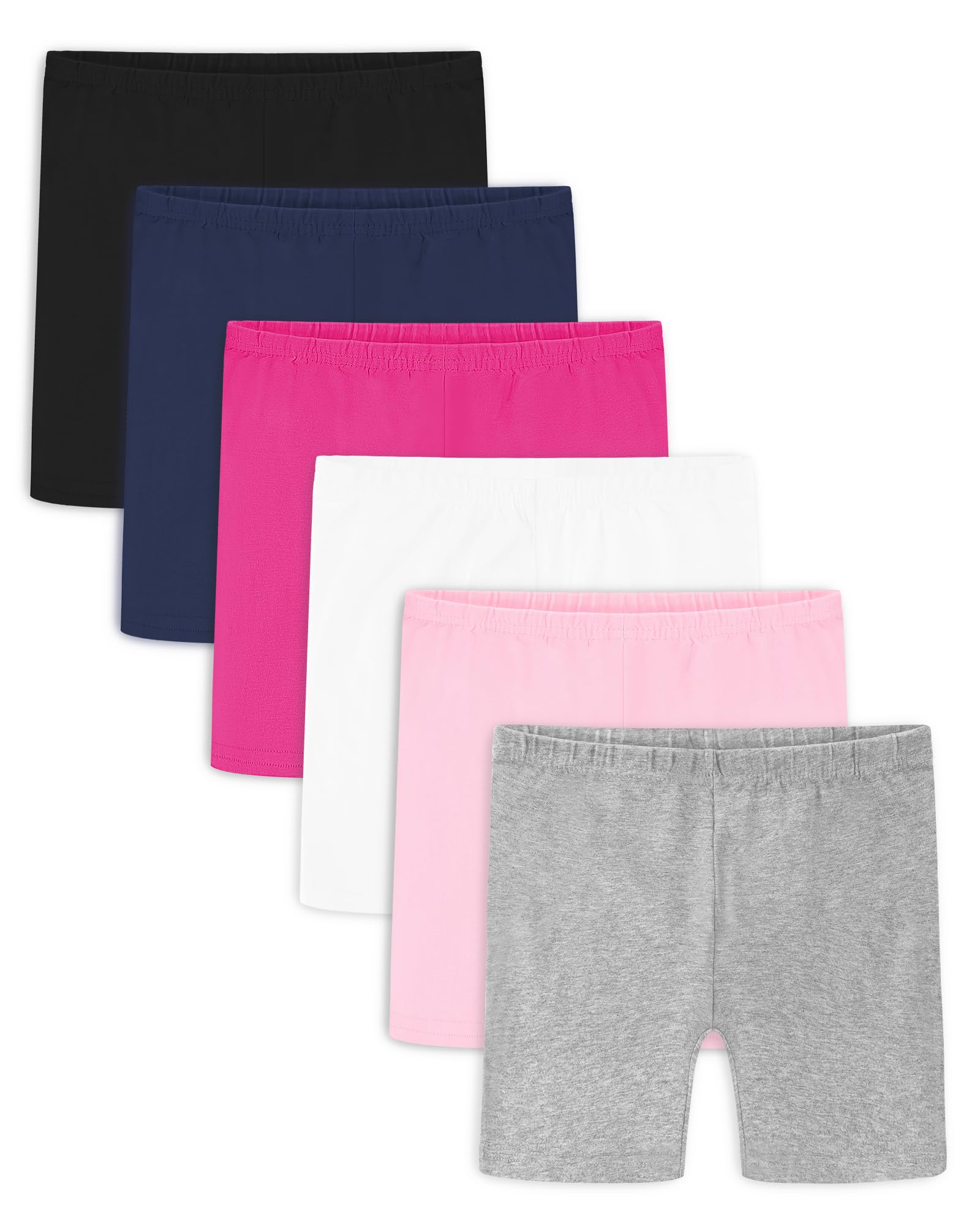 Auranso Radlerhose Mädchen Kinder Baumwolle Kurze Hose Shorts Leggings Unterhosen 6 Paar 5-14 Jahre Mehrfarbig 1 9-10 Jahre