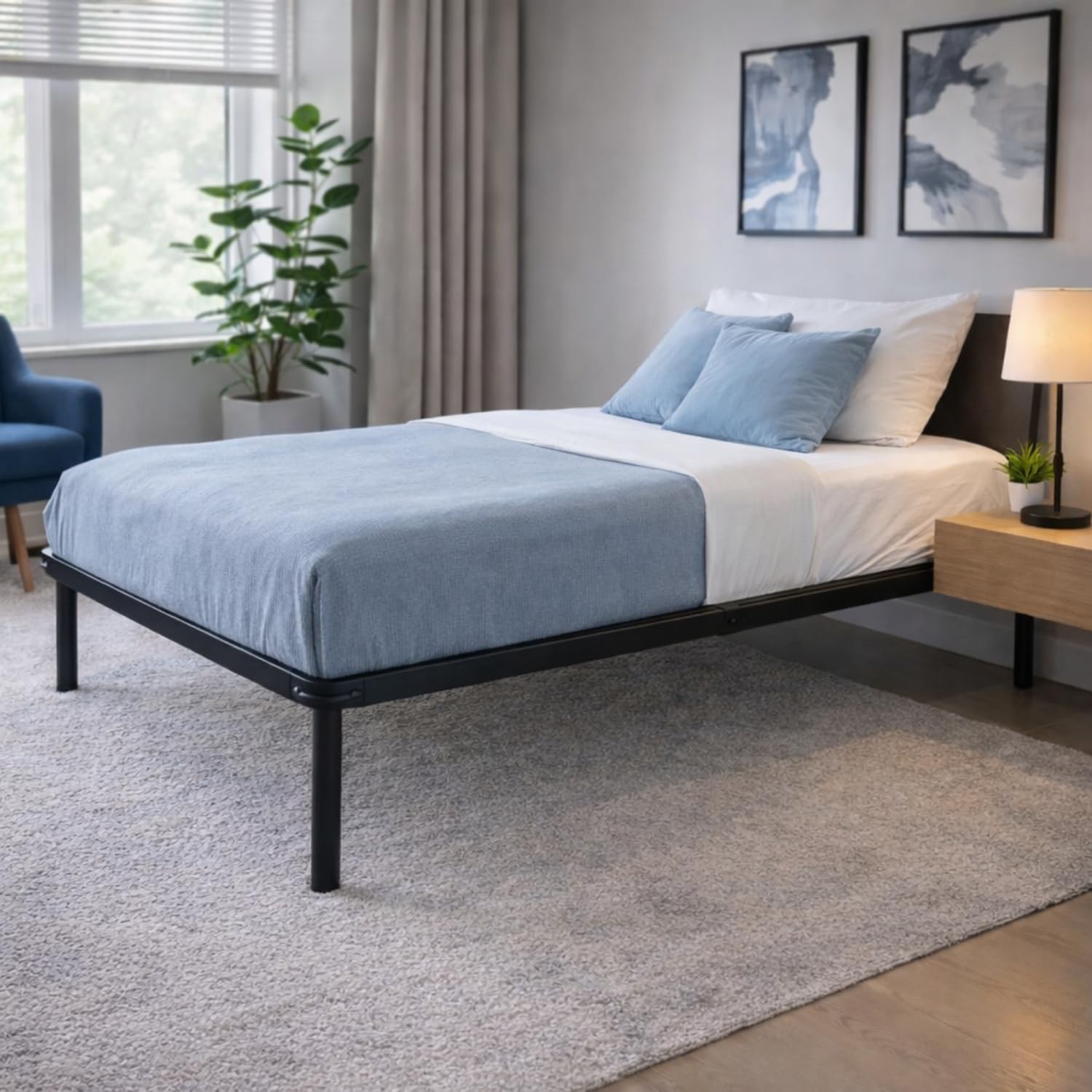 PALUPLUS Rete Ortopedica per Letto Singolo, Struttura in Metallo con Doghe in Legno, Piedini Smontabili con Gommini Antiscivolo, Portata 100 kg, Made in Italy -F -17 (80x190 cm)
