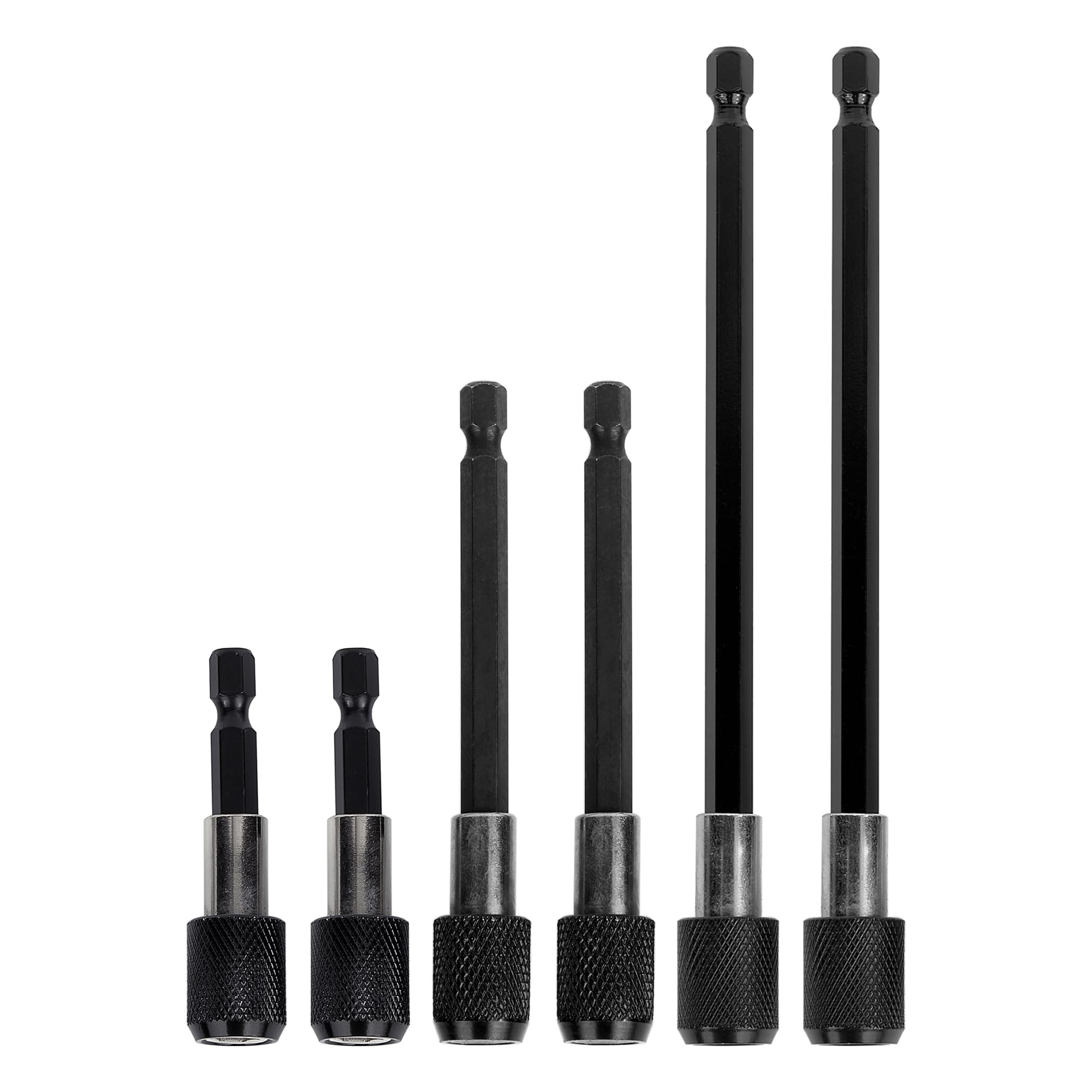 TEGRODEX 6PCS Drill Bit Extension Quick Release Screwdriver Bit Holder 2.36" 4" 6" 1/4 inch Hex Shank Drill Bit Extender Magnetic Bit Extension