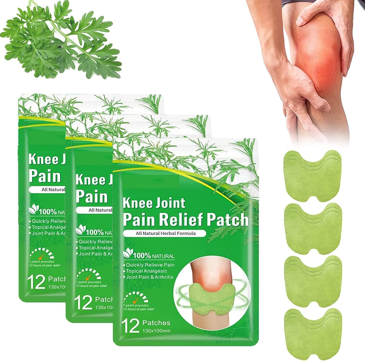 2023 New Flexiknee Natural Knee Pain Patch, Knee Pain Relief Patch