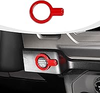 Vista 10 de Cubierta para botón de arranque Bronco, ajuste del botón de arranque del motor compatible con accesorios interiores Ford Bronco 2021-2023, fibra