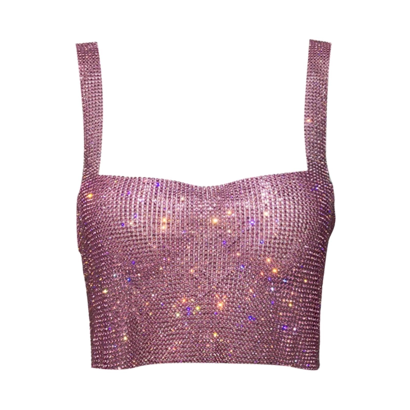 WWricotta Top Corto in Pizzo, Spalline Sottili, Donna, Sexy, Streetwear Estivo, Contrasto Elegante/A