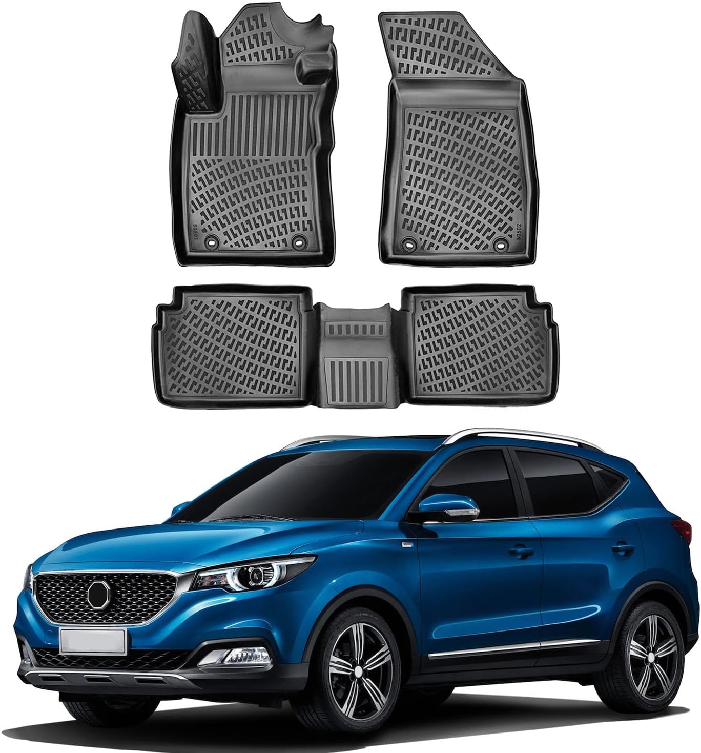 Car Floor Mats Liner Fits MG ZS Gasoline 2021-2024 | Custom Fit Floor Liner for Cars | All Weather Waterproof Durable 3D Liner | Interior Accessories Car Mats Black