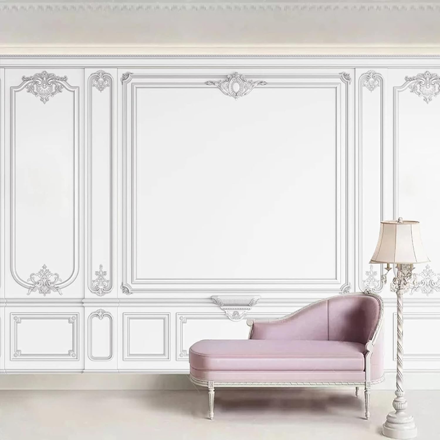 Custom 3D Wall Murals Wallpaper White Line European Style Living Room