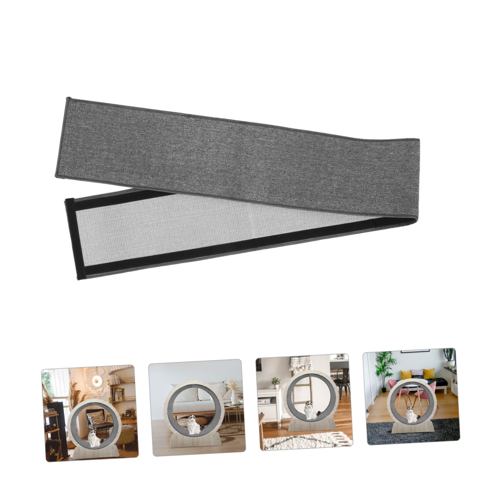 Garneck Tappetino per Ruota del Gatto Antiscivolo Resistente, Cuscino Silenzioso per Esercizi Ruota da Corsa, Accessorio per attività Domestiche e Benessere del Gatto