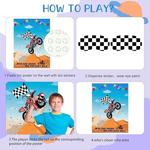 Miniatura 6 de ASTARON Juego de 30 piezas de Pin The Shovel on The Excavator para fiesta temática de automóvil, suministros de fiesta de cumpleaños, juego de pines