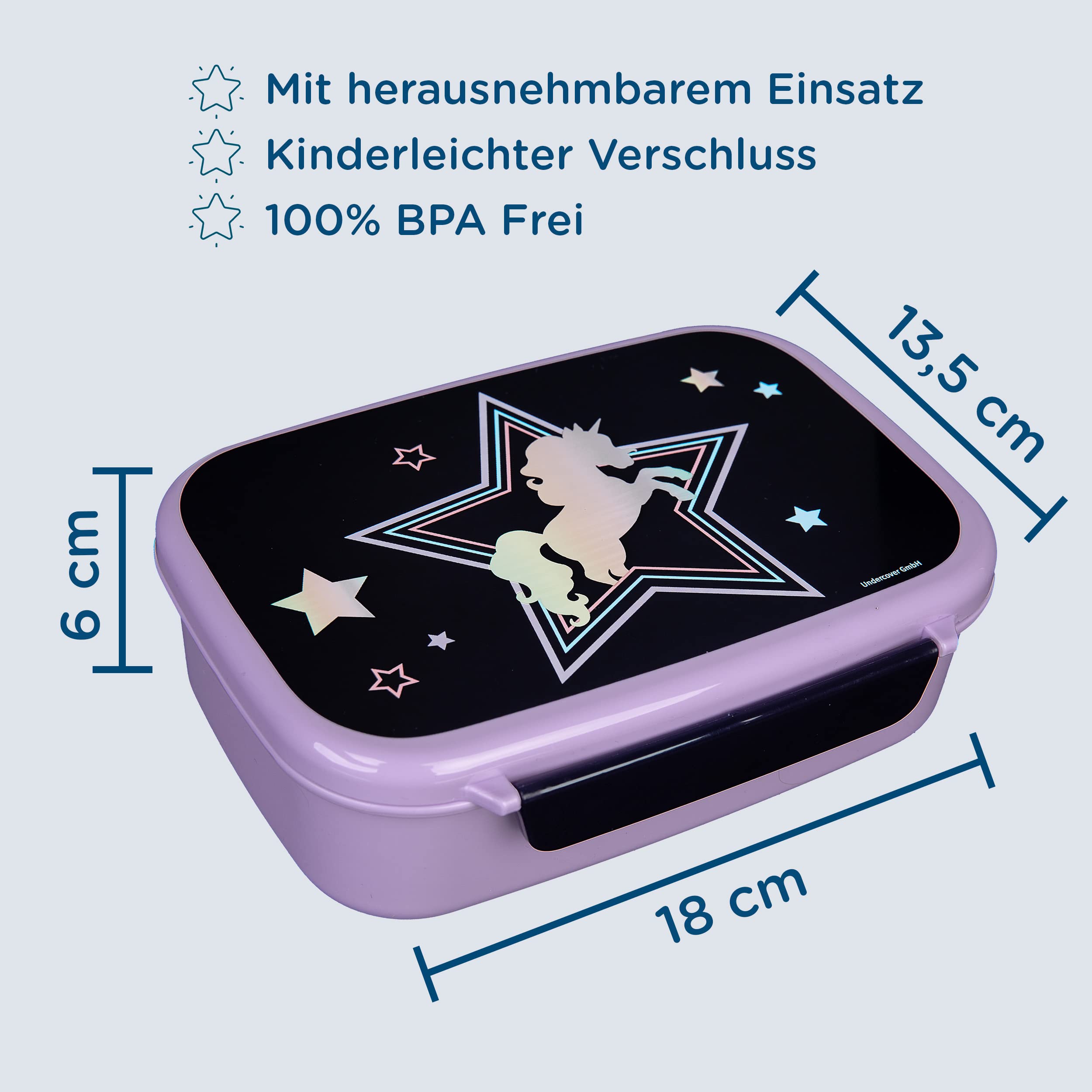 Rainbow High Brotdose Mit Herausnehmbarem Einsatz – BPA-frei, Ca. 1 Liter, Für Schule & Kindergarten