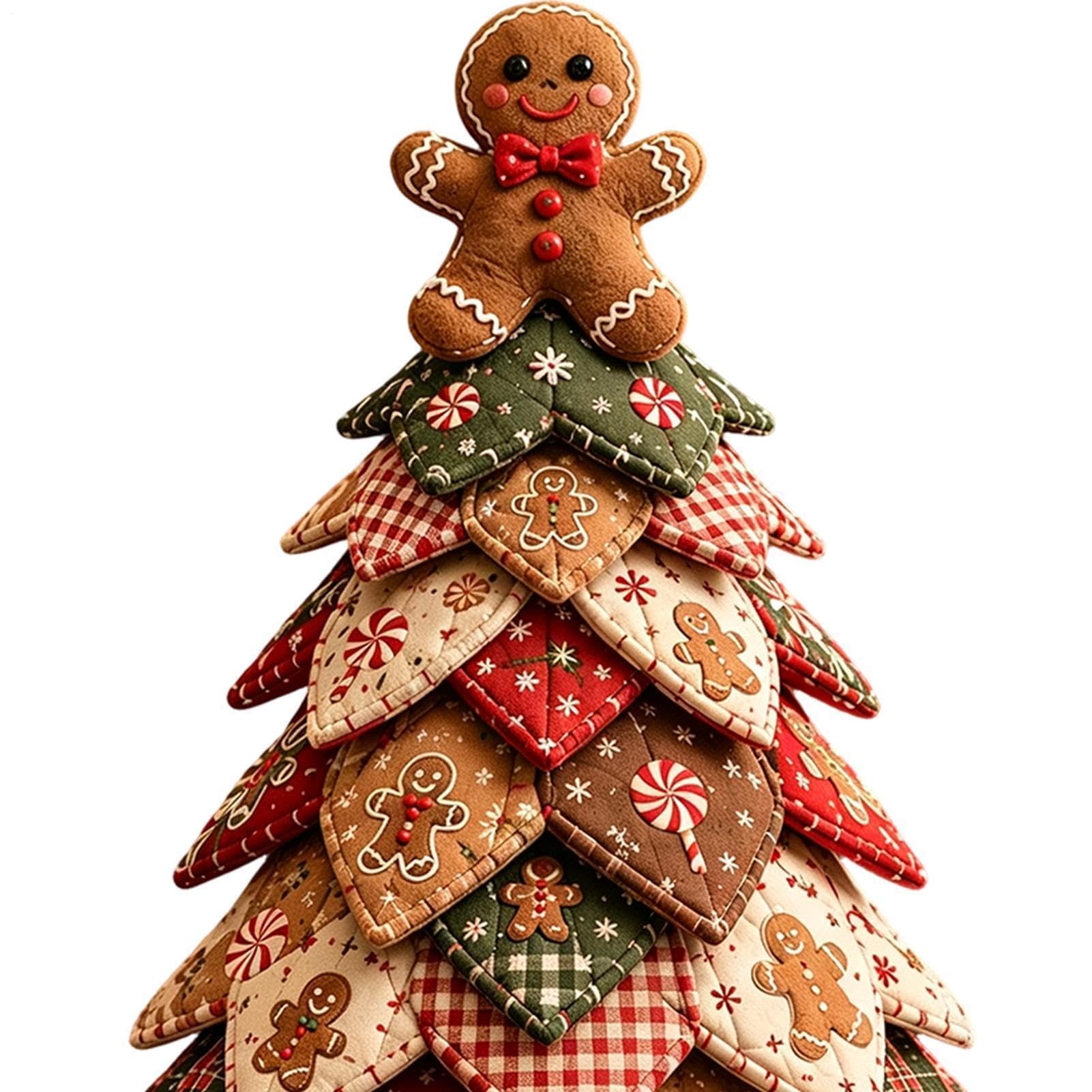 Tejido de tela de punto hecho a mano en 3D con diseño de árbol de Navidad, decoración navideña para mesa, abrigo de fuego, sala de estar y hogar