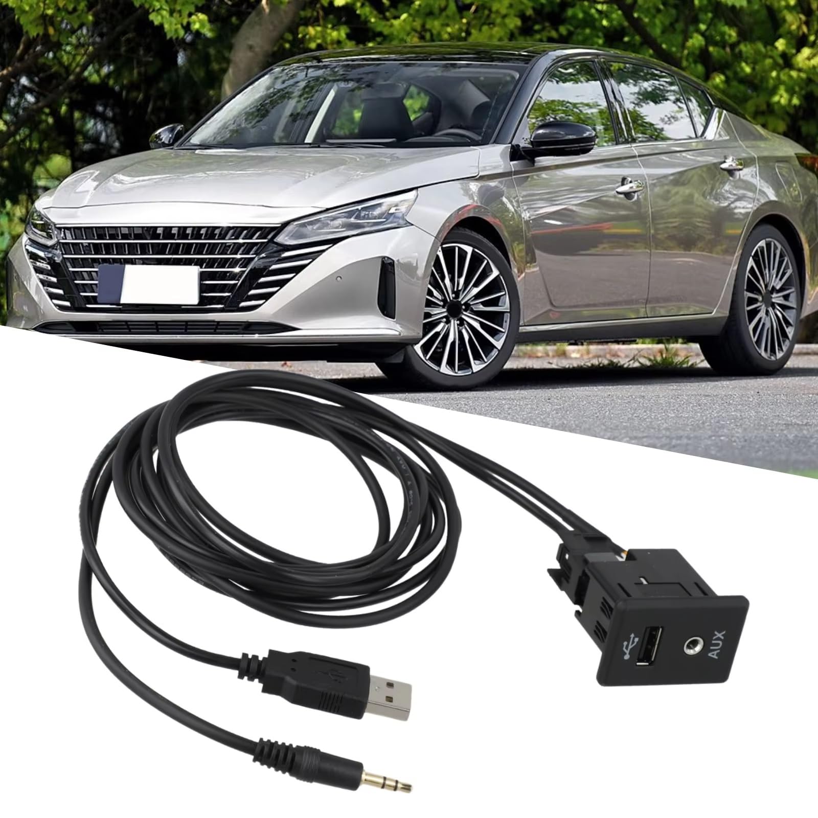 Adattatore Audio AUX USB per Auto, per Nissan, per Rogue, per Frontier 2014 2015 2016 2017, per Kicks 2018 2019 - Cavo interfaccia Audio per configurazione Audio 795405004