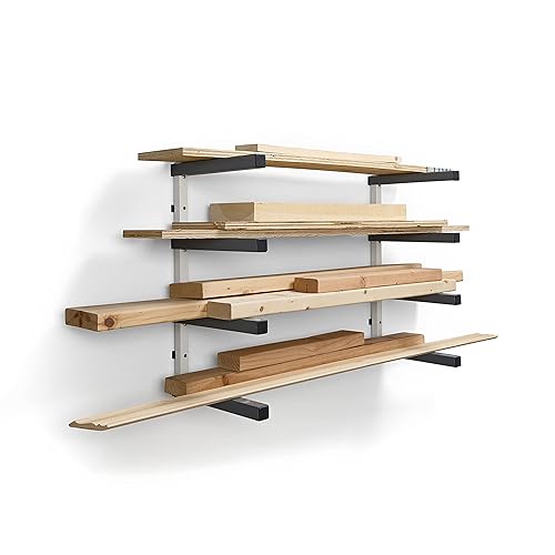 Bora 4-Level Lumber Storage Rack Wood and Garage Organization Space