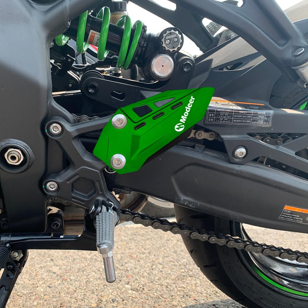 Modeer Für K.awasaki ZX-4R 2023 2024 | ZX-4RR 2023 2024 Motorrad CNC Fersenschutz Fußraste Pedal Protektor Fußraste Fersenplatten Schutzabdeckung Zubehör (zx4rr-grün/schwarz)