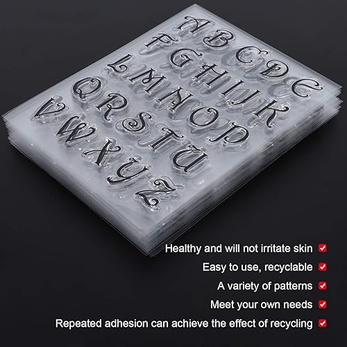 Miniatura 8 de TOPINCN Sello transparente para decoración de TPR, 8 uds, sello de decoración transparente, dibujo de bricolaje, álbum de recortes, cuenta de mano,