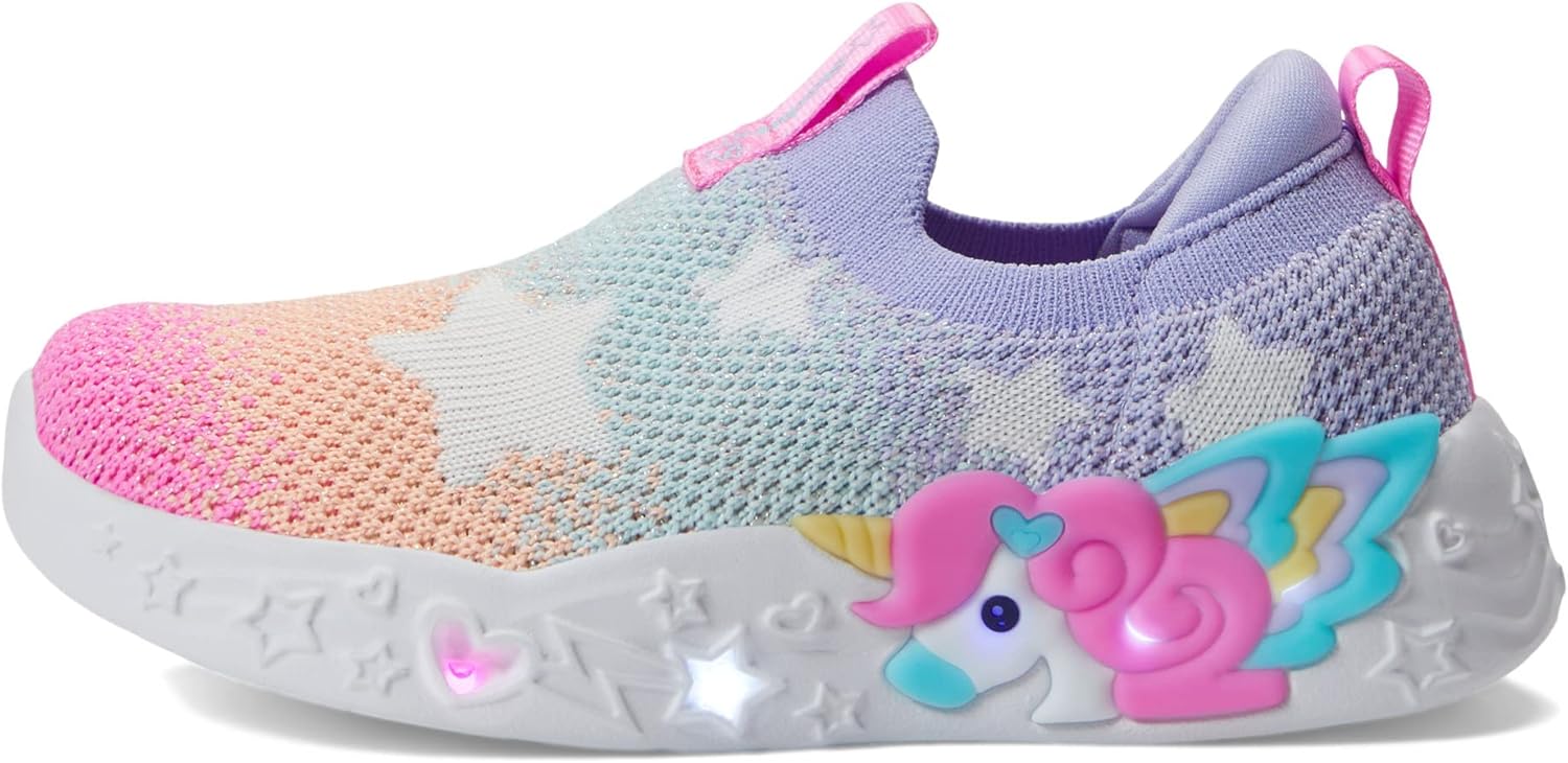 Skechers Kids Girls Unicorn Charmer-Lil Sherber Sneaker, Multi, 6 Toddler