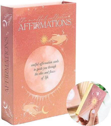 THE MINDFUL COLLECTIVE Positive Affirmation Cards for Women - 36 Daily Affirmations for Women. Motivational Mindfulness Cards, Inspirational Self Care Spiritual Gifts for Astrology, Zodiac - Daily Inspirational Affirmations