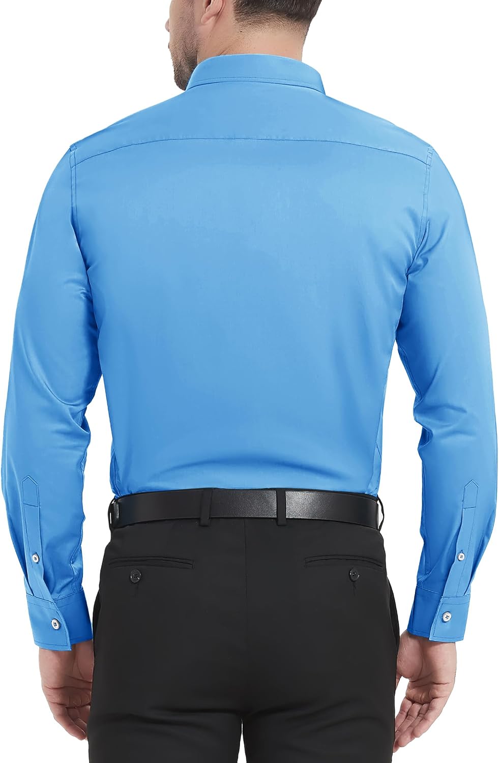 TACVASEN Men's Dress Shirts with Pocket Regular Fit Long Sleeve Solid Button Up Shirts for Casual Business