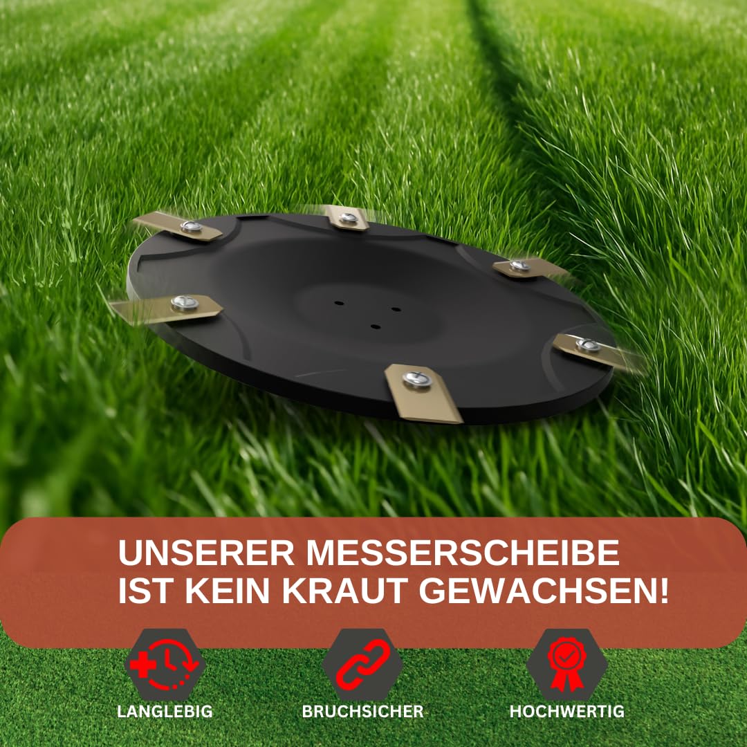3DHerb 6er Messerscheibe kompatibel mit ECOVACS Goat O500 O600 O800 O1200 G1-800 G1-2000 G1 - Premium Mähteller aus glasfaserverstärktem Kunststoff für 6 Klingen