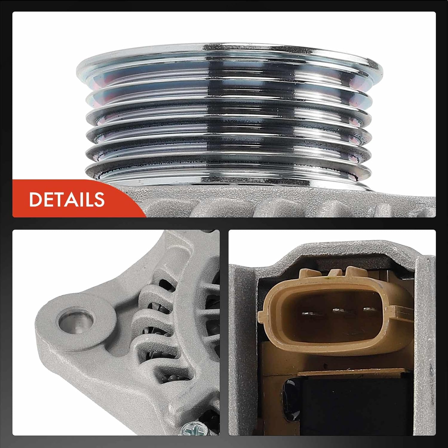 A-Premium Alternator Compatible with Infiniti Q70 2014-2019, Q70L 2015-2019, M56 2011-2013, 5.6L, 12V 150A 6-Groove Pulley Clockwise, Replace# A002TX1591, 231001ZA1A