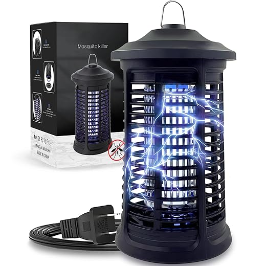 Electric Bug Zapper Indoor/Outdoor, 4200V High Powered Mosquito Zappers Killer, Waterproof Insect Fly Swatter Zapper Mosquito Trap Outdoor, Fly Traps, Insect Killer for Home,Garden,Backyard, Camping