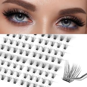EASITENSION Lash Clusters DIY Eyelash Extension 80 Clusters Lashes 10mm 12mm 14mm 16mm Mix 3D Effect Eyelash Easy