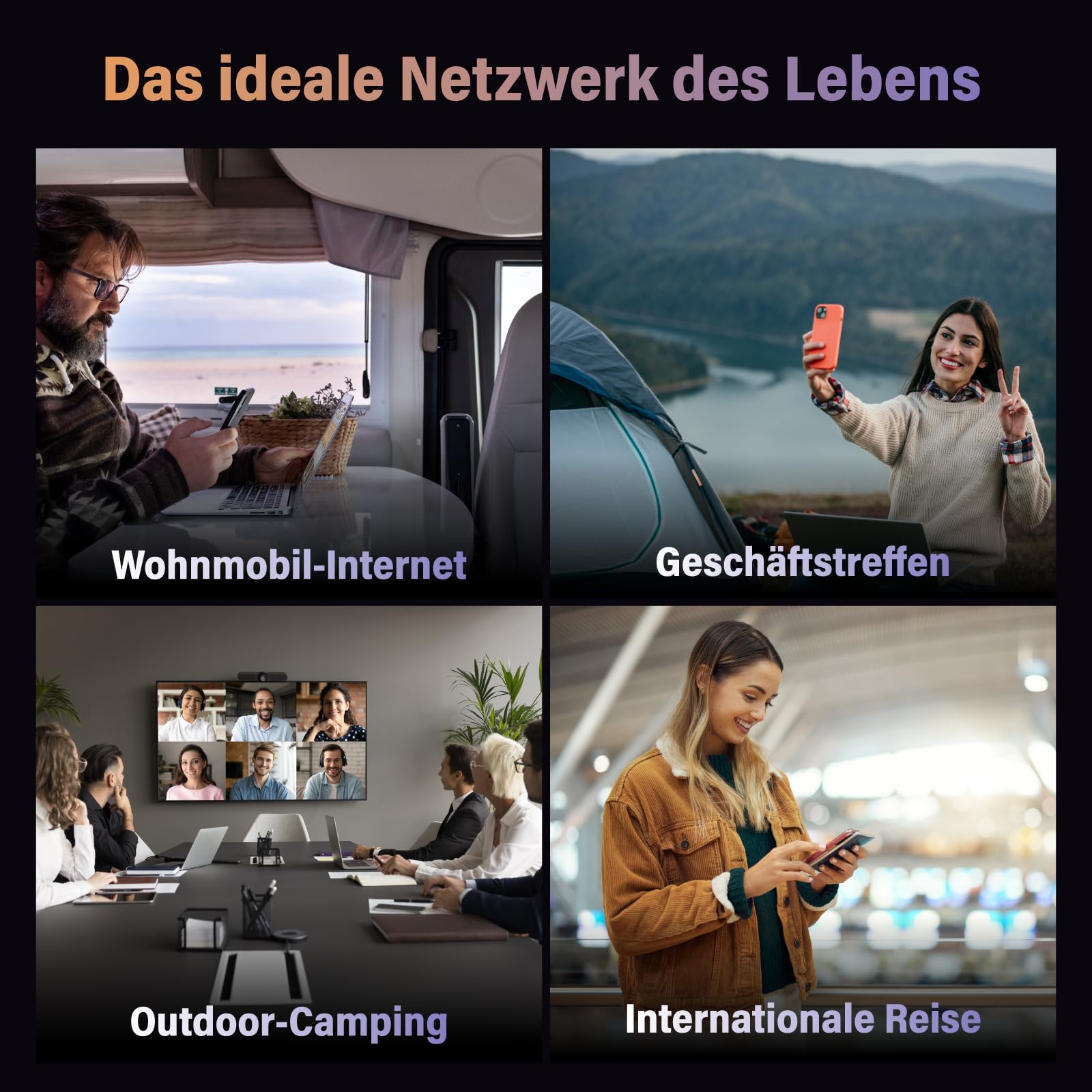 GlocalMe G4Pro 4G LTE Mobiler WLAN Router, Keine SIM nötig, 2.4GHz/5G Hz, WiFi Hotspot Mit 1GB globalen Daten, Verbindung von 10 Geräten gleichzeitig, Internationaler WiFi Geräte für 200 Länder
