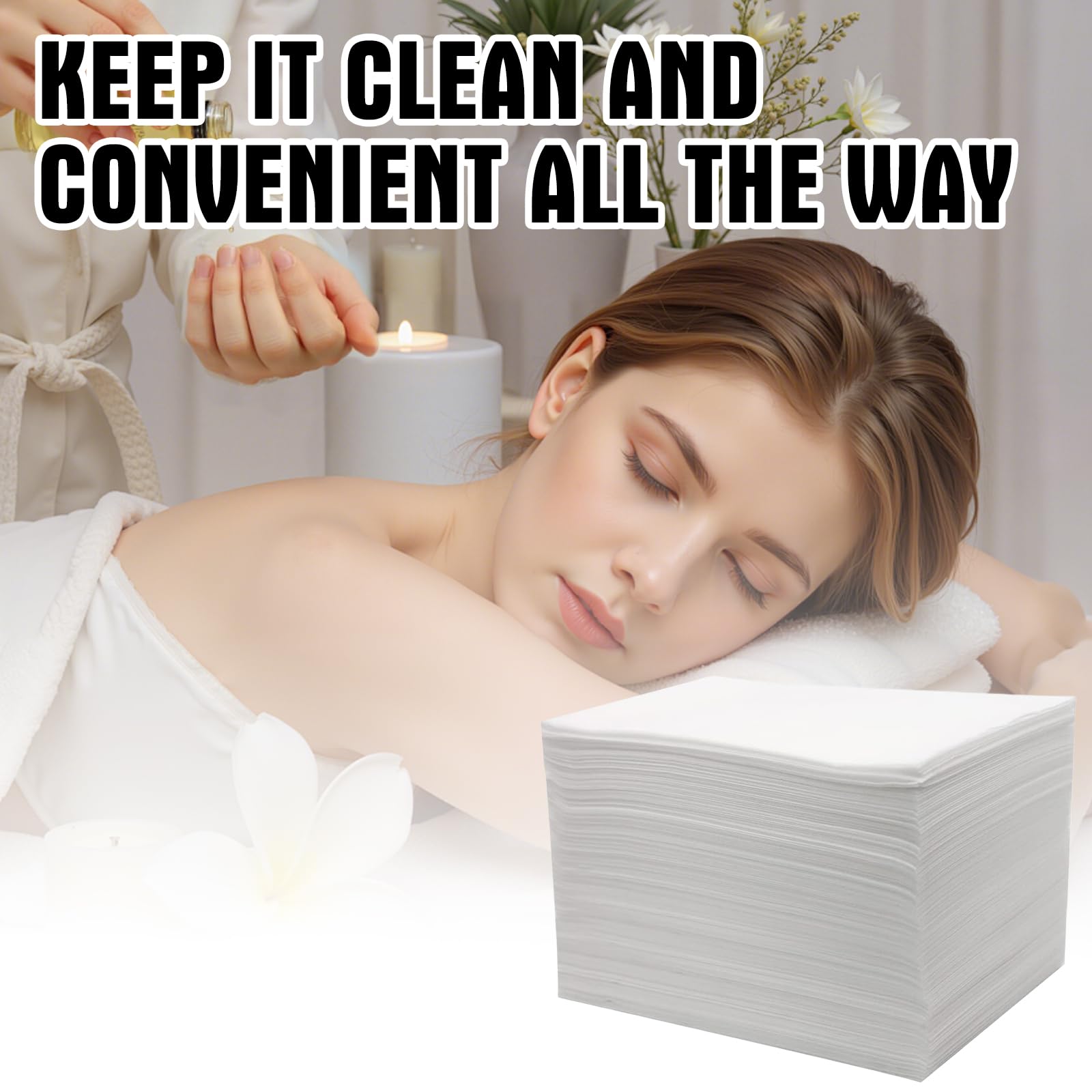 Lenzuola Da Massaggio,100PCS 80 x 180cm Lenzuola Per Massaggi,Coprilettino Da Massaggio Per Spa,Cosmetici,Tavoli,Hotel,Massaggi,Letti Ospedalieri,Bianco