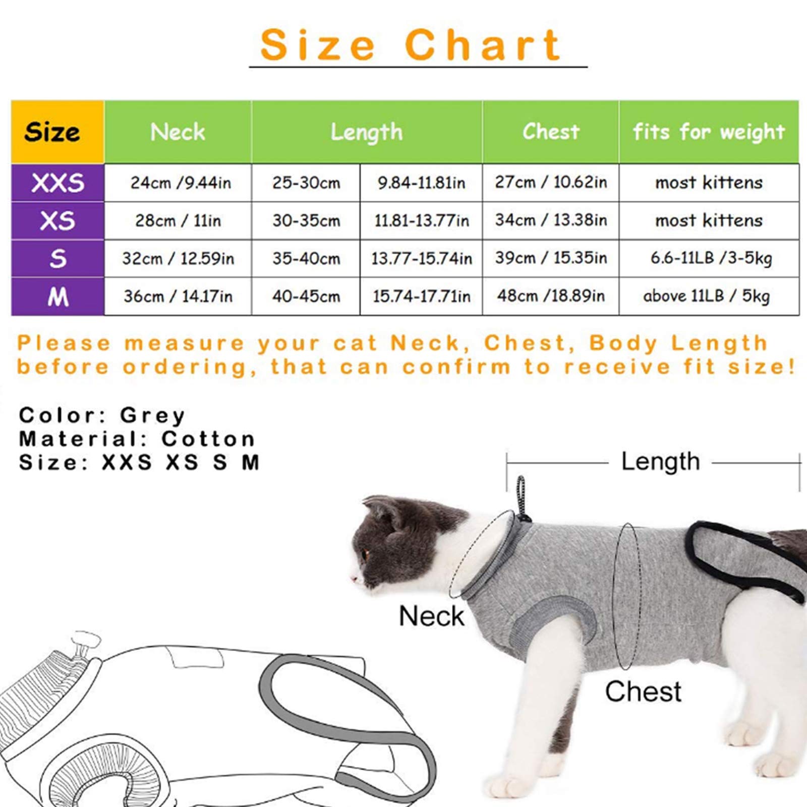 Tuta Da Recupero Professionale Per Gatti Per Ferite Addominali O Malattie Della Pelle, Abbigliamento Domestico Per Animali Domestici Colletto Elettronico Gilet Alternativo Per Gatti Per Cuccioli
